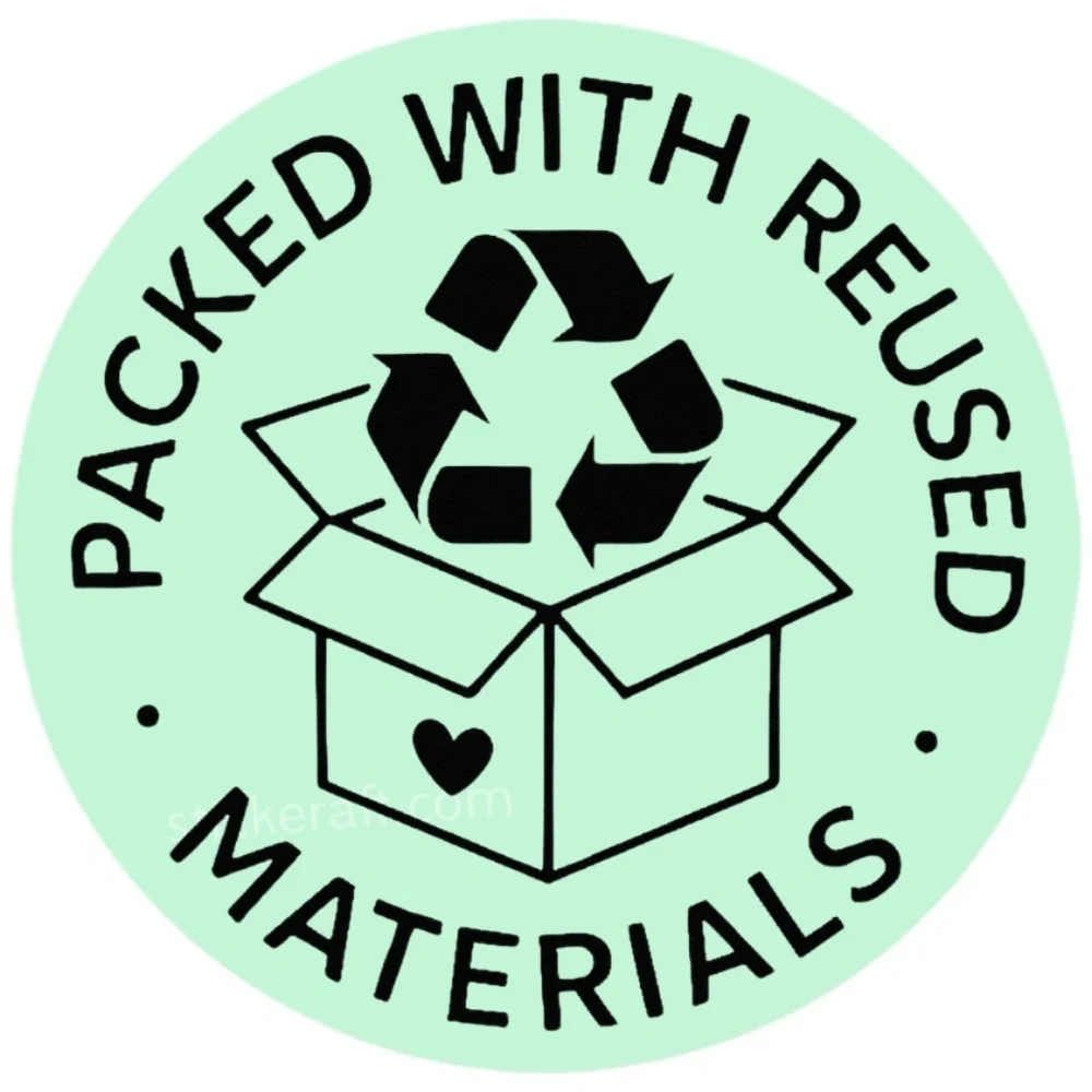 Packed With Reused Materials Stickers – 2